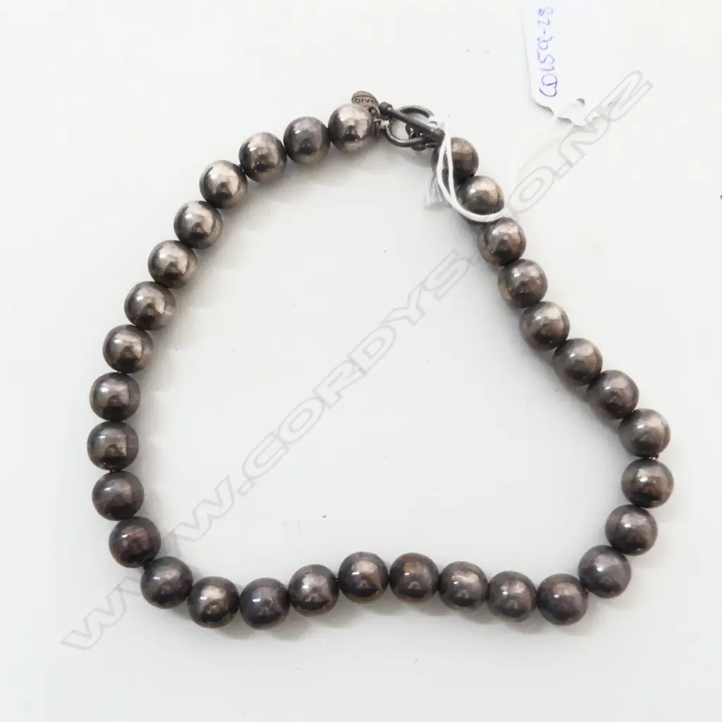 NAJO STG SILVER BEAD NECKLACE L.410mm Image 1++