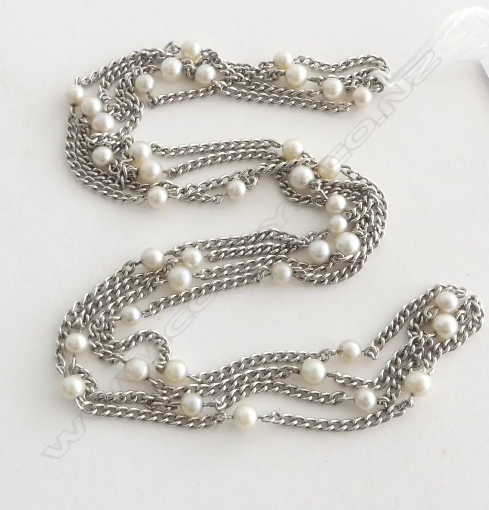 NECKLACE w. PEARLS L.1350mm Image 1++