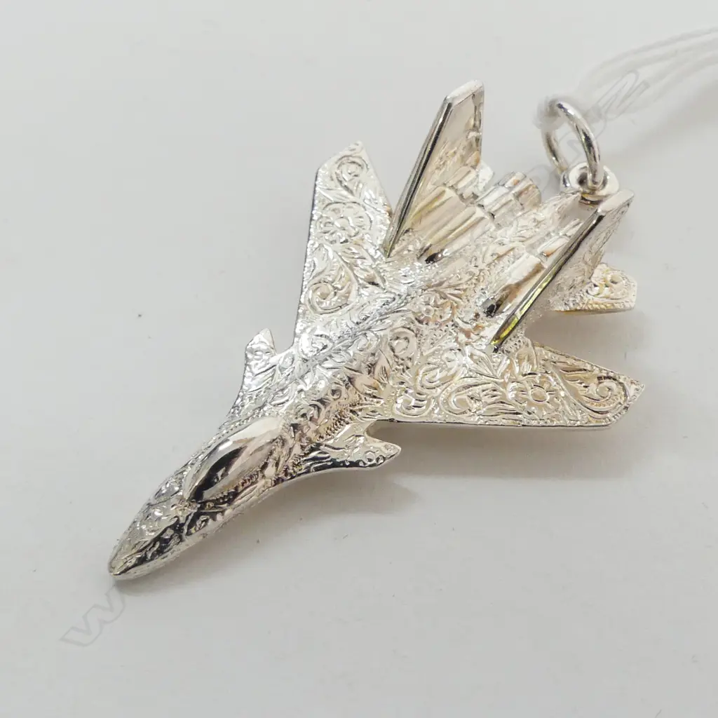 KAREN WALKER STG SILVER JET FIGHTER PENDANT  Image 1++