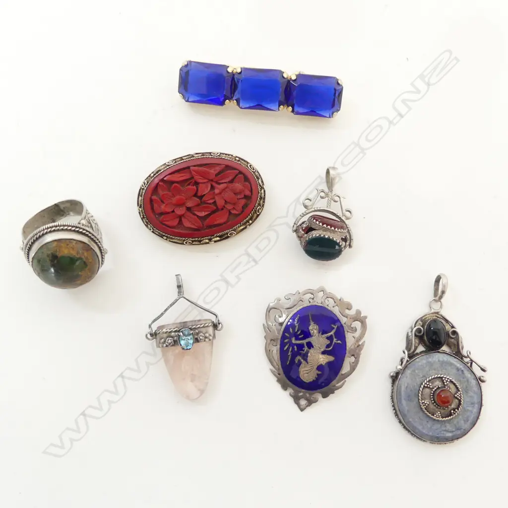 ASSTD SILVER AND GEMSTONE JEWELLERY ETC Image 1++