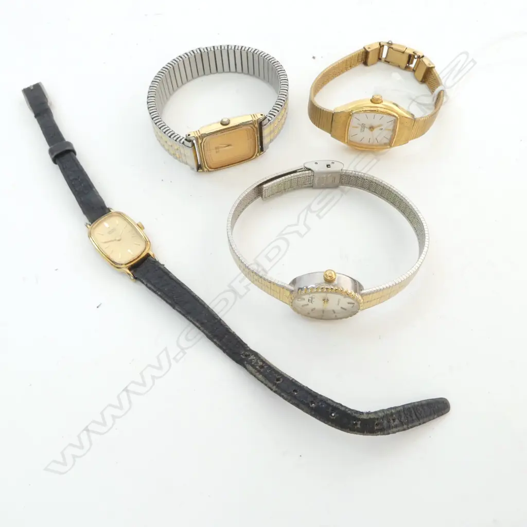 FOUR VINTAGE LADIES JAPANESE QUARTZ WATCHES Image 1++