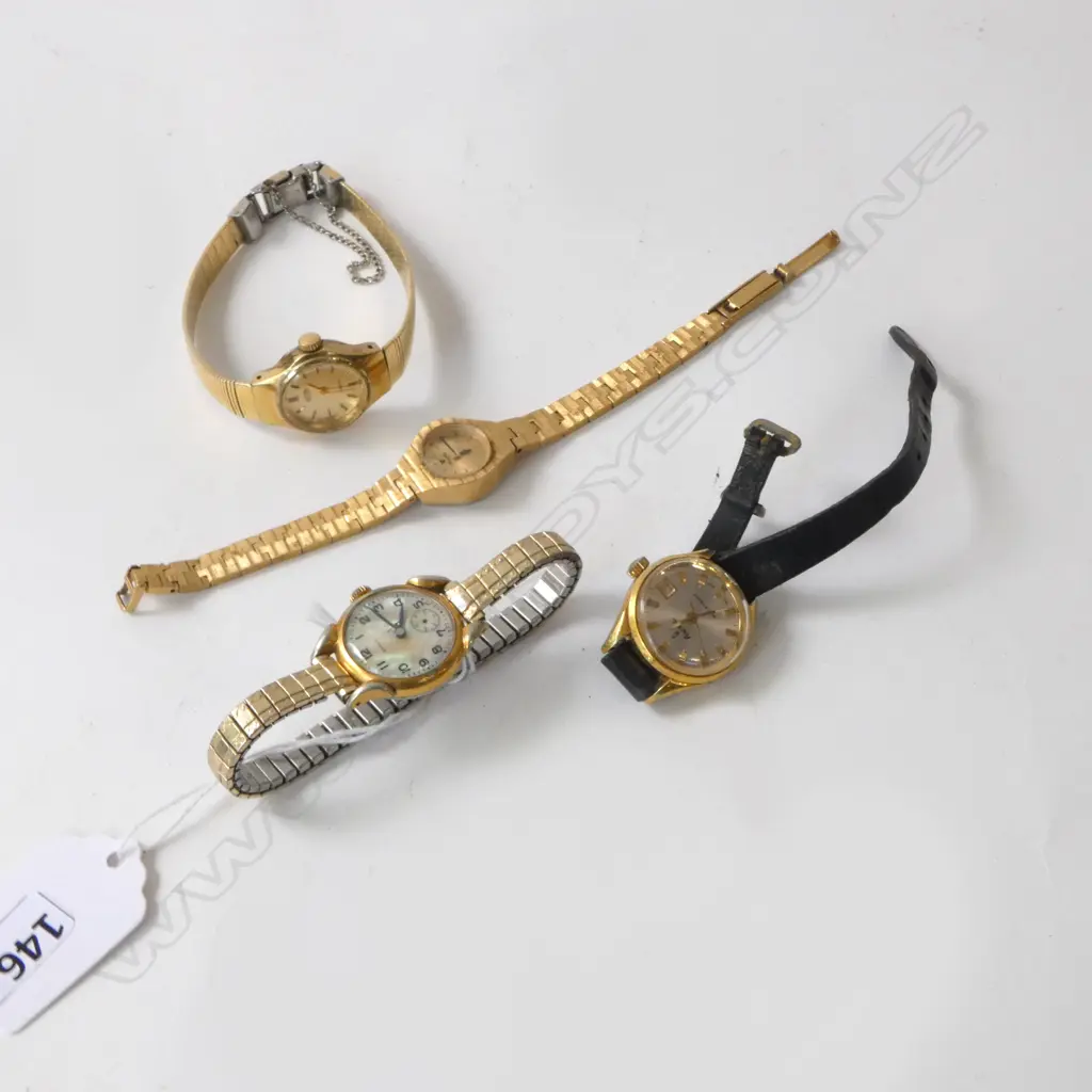 THREE VINTAGE LADIES' SWISS WATCHES WORKING PLUS LADIES NIVADA SWISS WATCH WORKNG Image 1++
