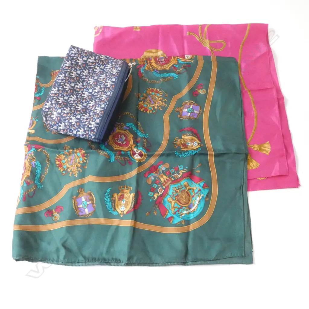 2 HERMES ? SILK SCARVES Image 1++