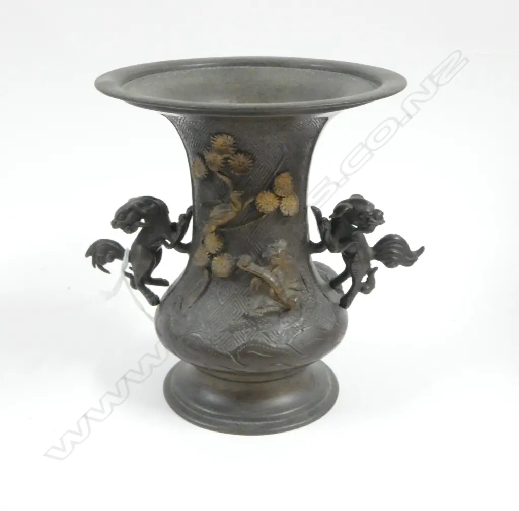 BRONZE CHINESE VASE H140MM Image 1++