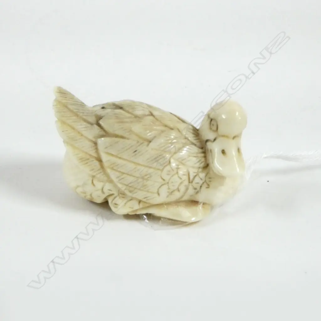 IVORY NETSUKE DUCK Image 1++