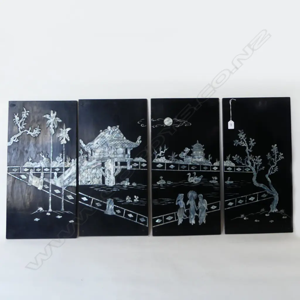 3 ORIENTAL MOP INLAID PANELS 590x300mm (FAULTS) Image 1++