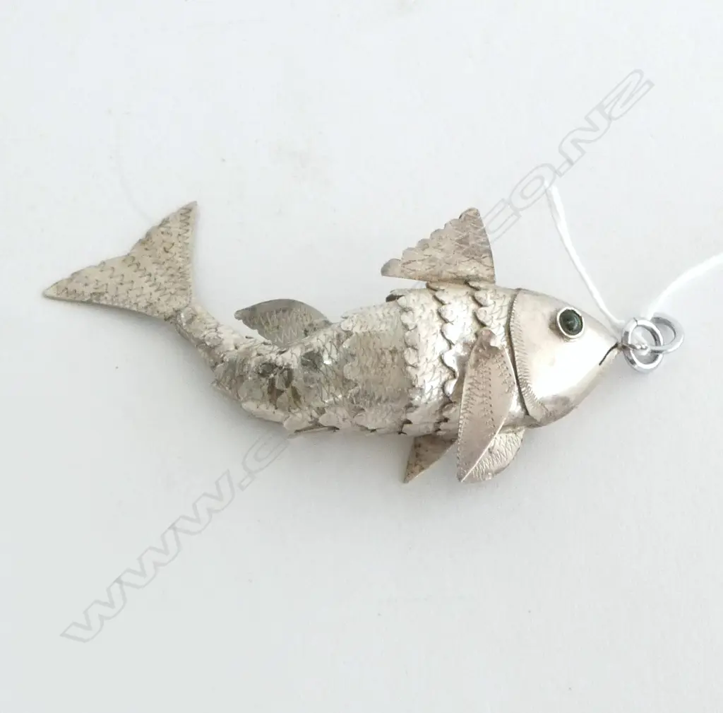 SILVER ARTICULATED FISH L.100mm  Image 1++