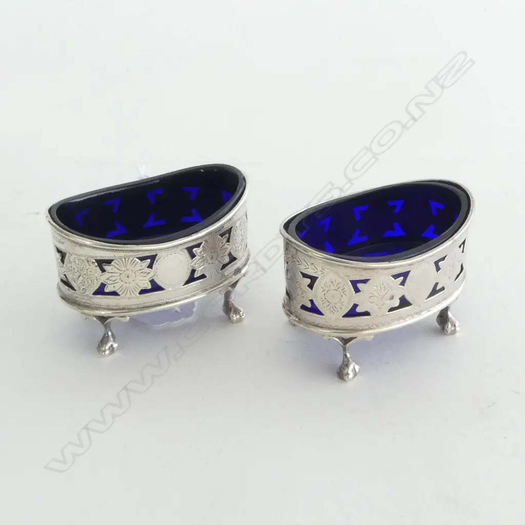 PR OGDEN HARROGATE STG SILVER SALTS, BIRMINGHAM 1901, 79.8gms Image 1++