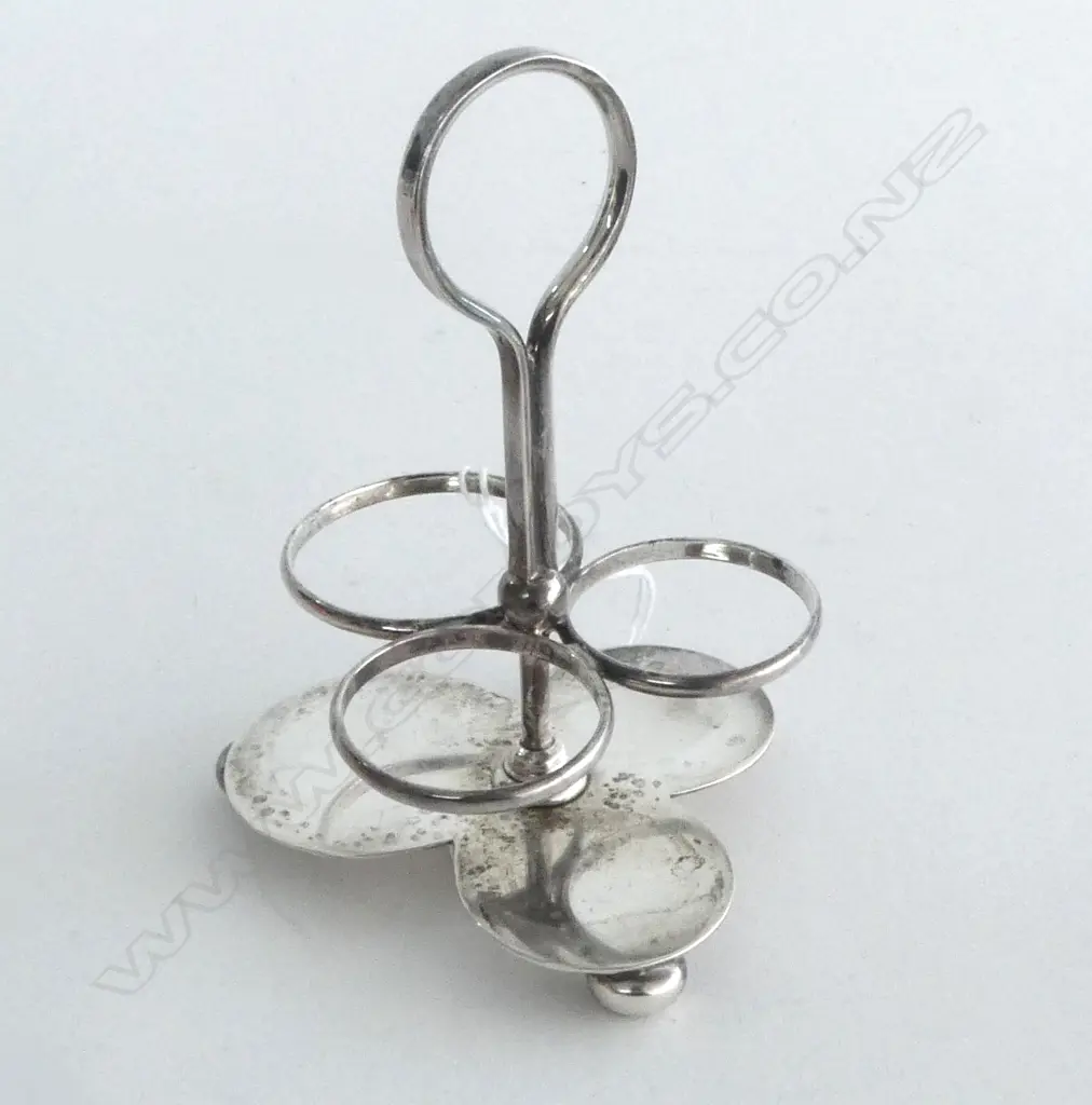 STG SILVER CRUET STAND, ATKIN BROTHERS, SHEFFIELD 1906, 94.6gms Image 1++