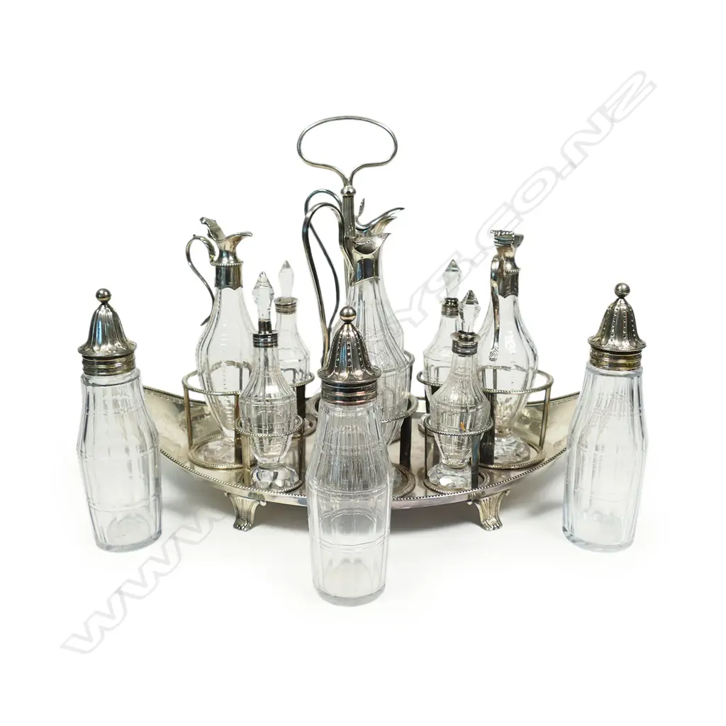 OLD SHEFFIELD PLATE CRUET SET Image 1++