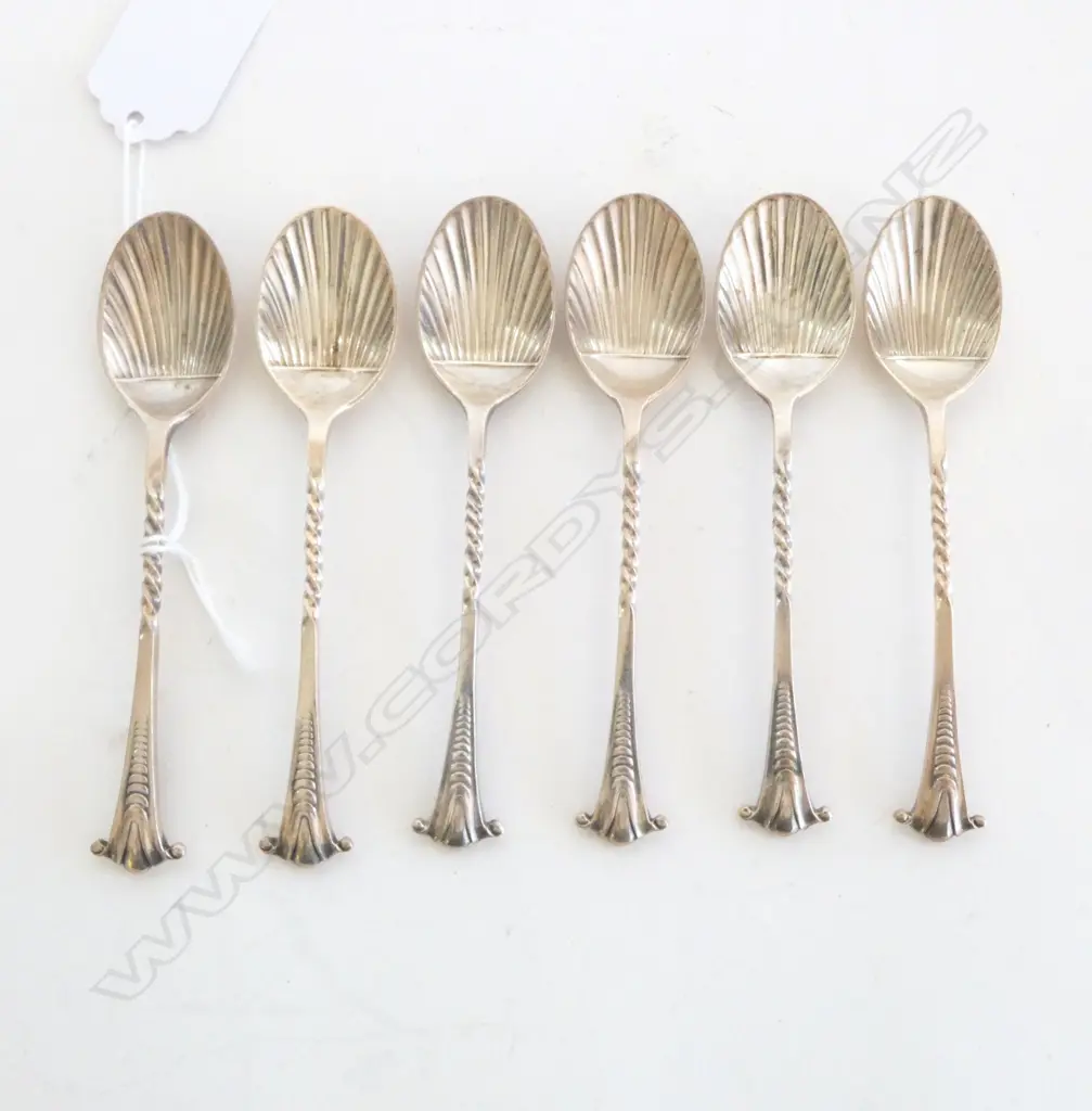 SET OF 6 STG SILVER TEASPOONS, LONDON 1899 75grms Image 1++