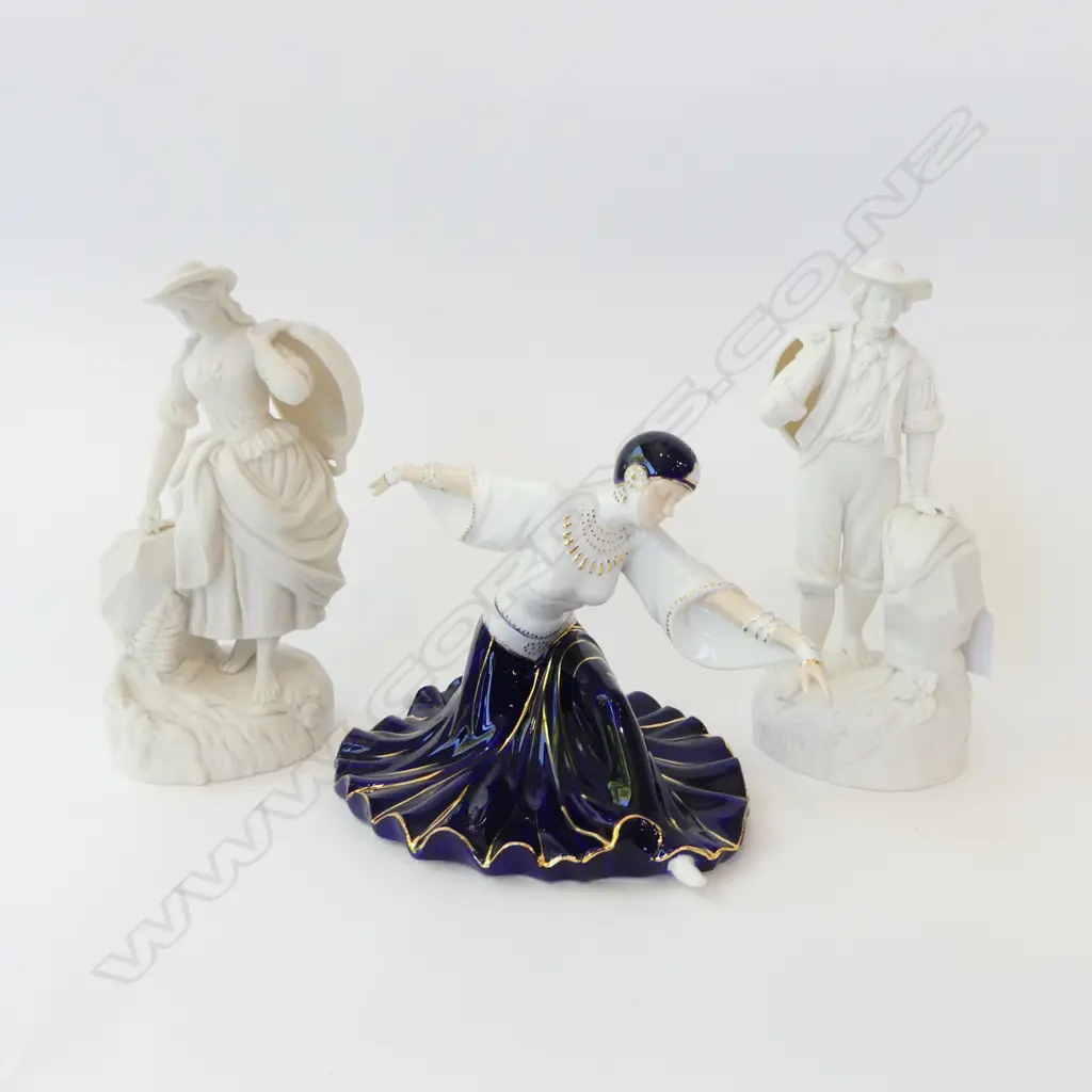 PR PARIAN WARE FIGURES H.220mm repairs + OLD TUPTON WARE DANCER Image 1++