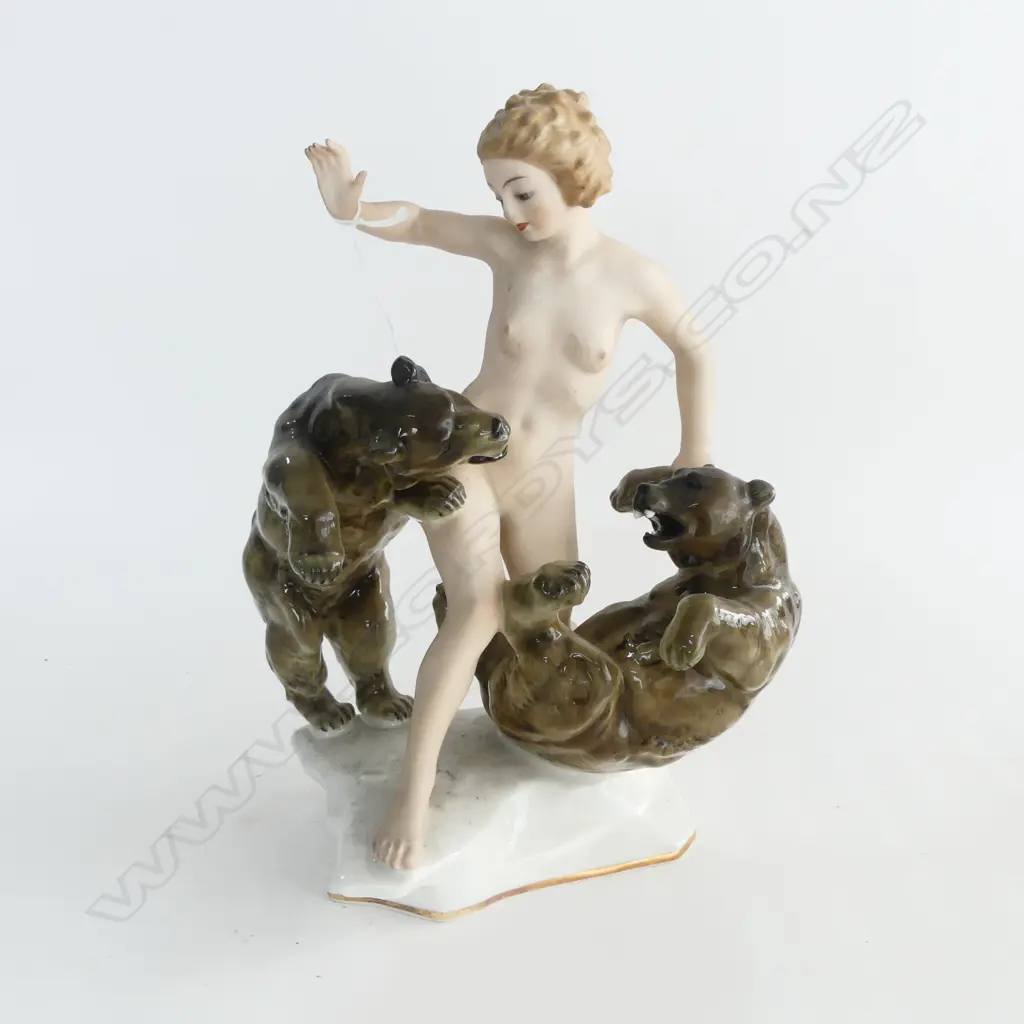 HUTSCHENREUTHER 2 BEARS & NUDE H320MM Image 1++