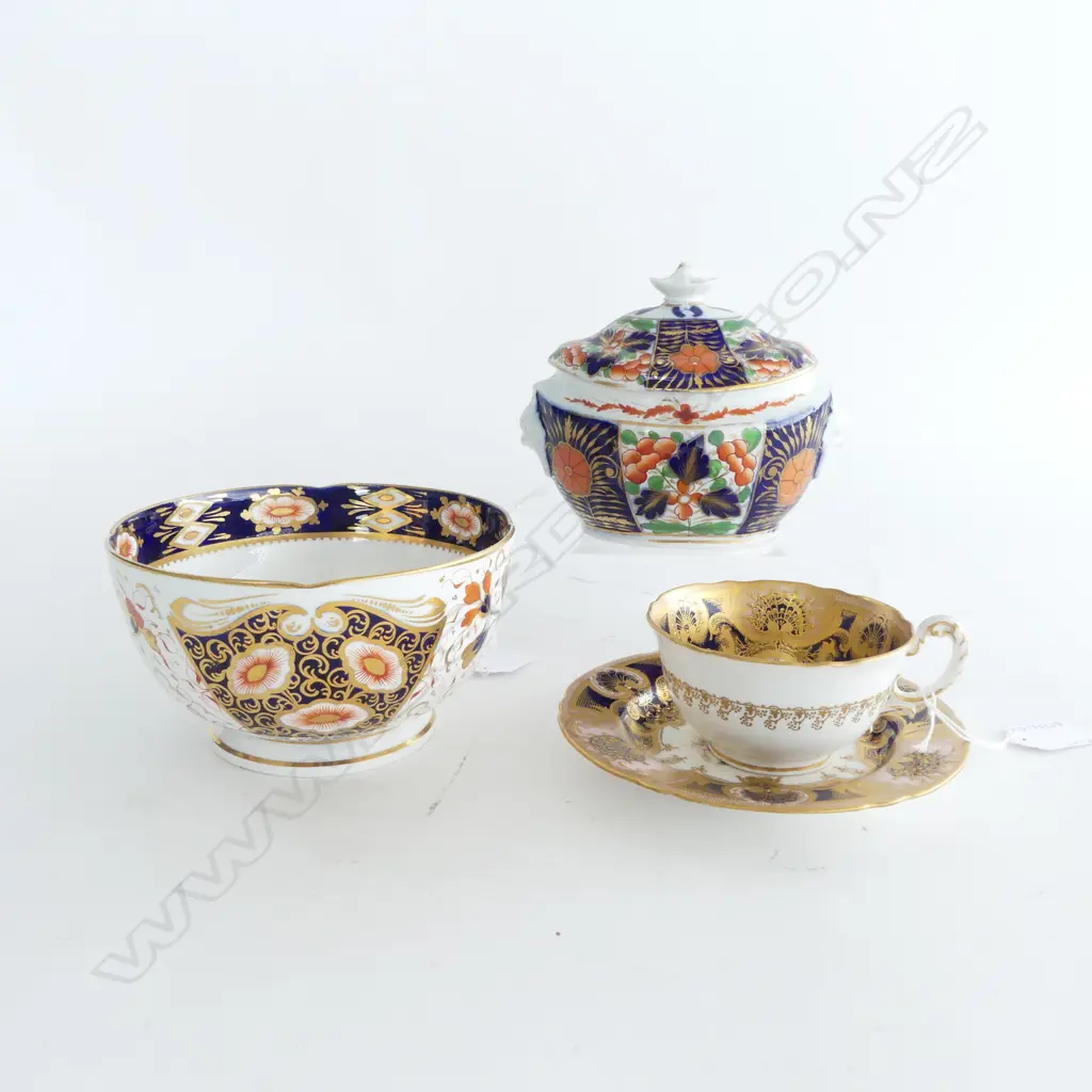 DAVENPORT CHINA BOWL LIDDED SUGAR BOWL L150MM & R/WORCESTER C/S Image 1++
