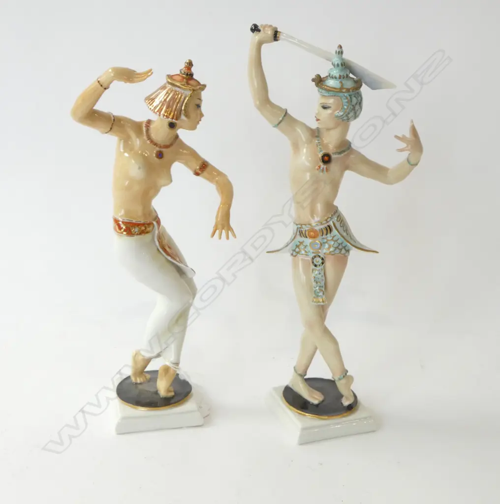 PR HUTSCHENREUTHER DANCER FIGURINES H.305mm Image 1++