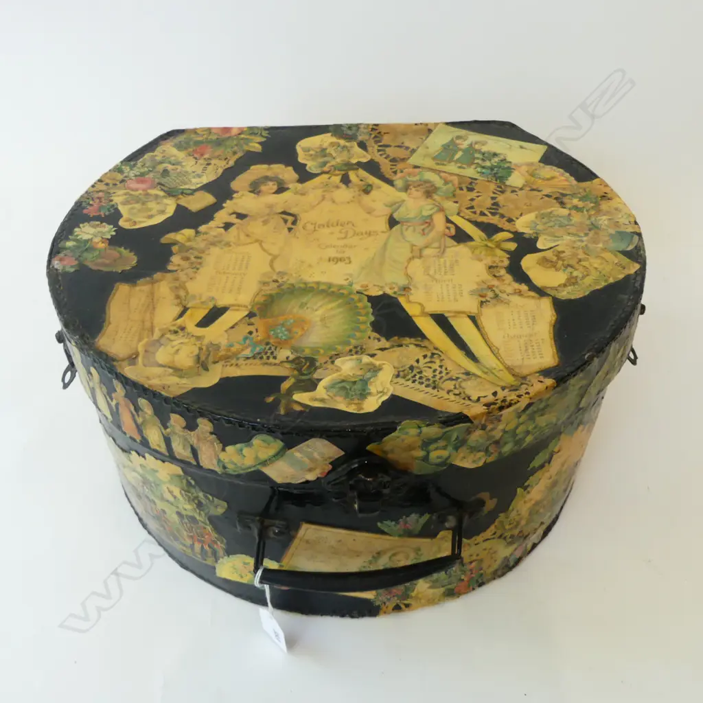 PAPER MACHE HAT BOX W.405mm Image 1++