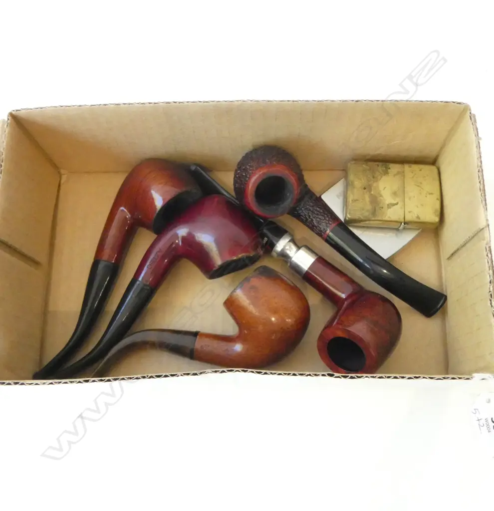 5 SMOKING PIPES + 2 LIGHTERS Image 1++