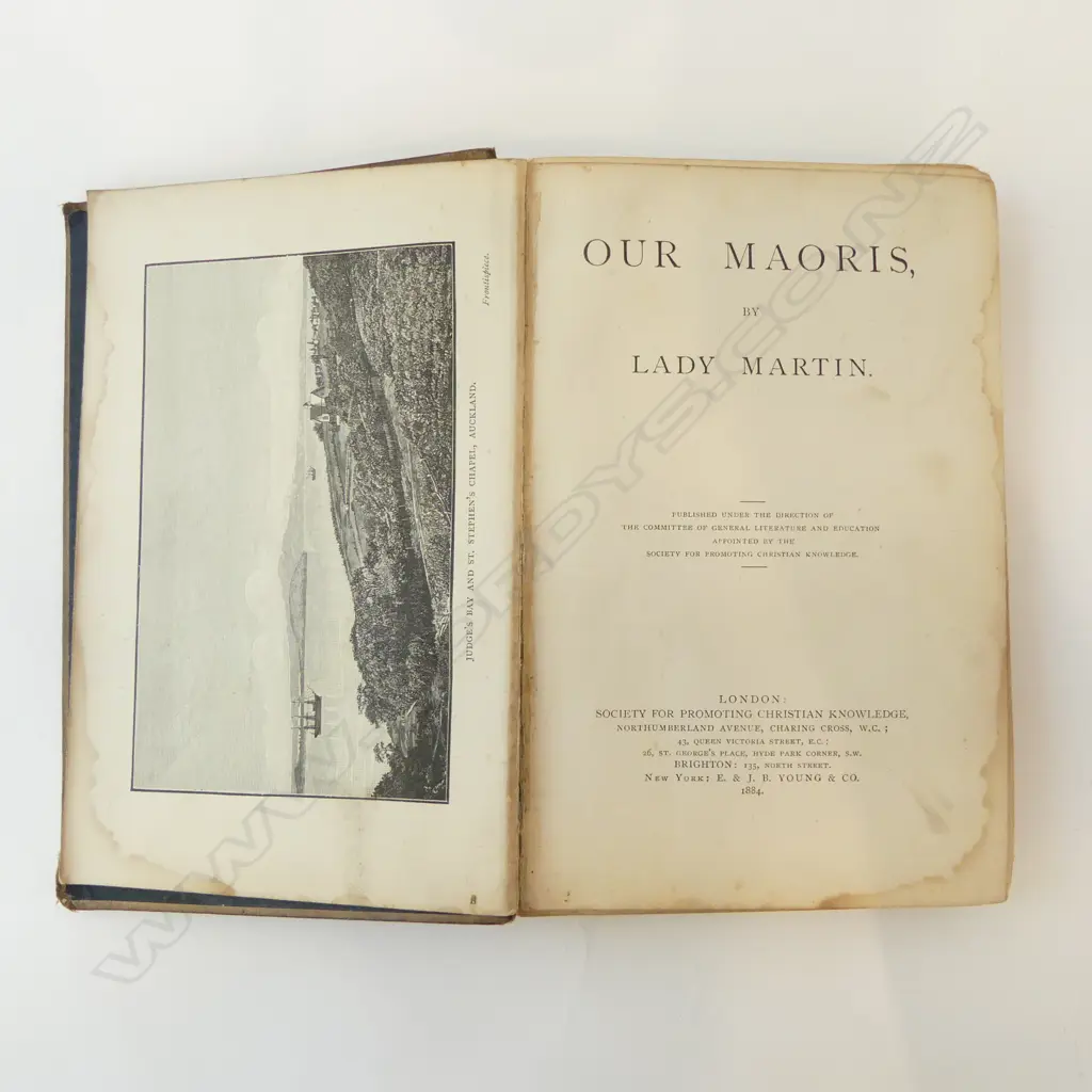 ANTIQUE BOOK 'OUR MAORIS' BY LADY BARTON, 1st Ed. 1884 Image 1++