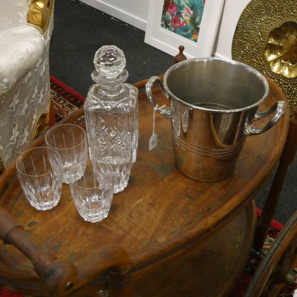 EP CHAMPAGNE BUCKET H.195mm + DECANTER & 4 GLASSES Image 1++
