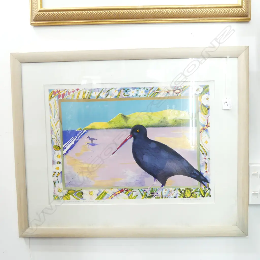 PAMELA WOLFE 'OYSTERCATCHER KAREKARE' 28/54 360x495mm Image 1++