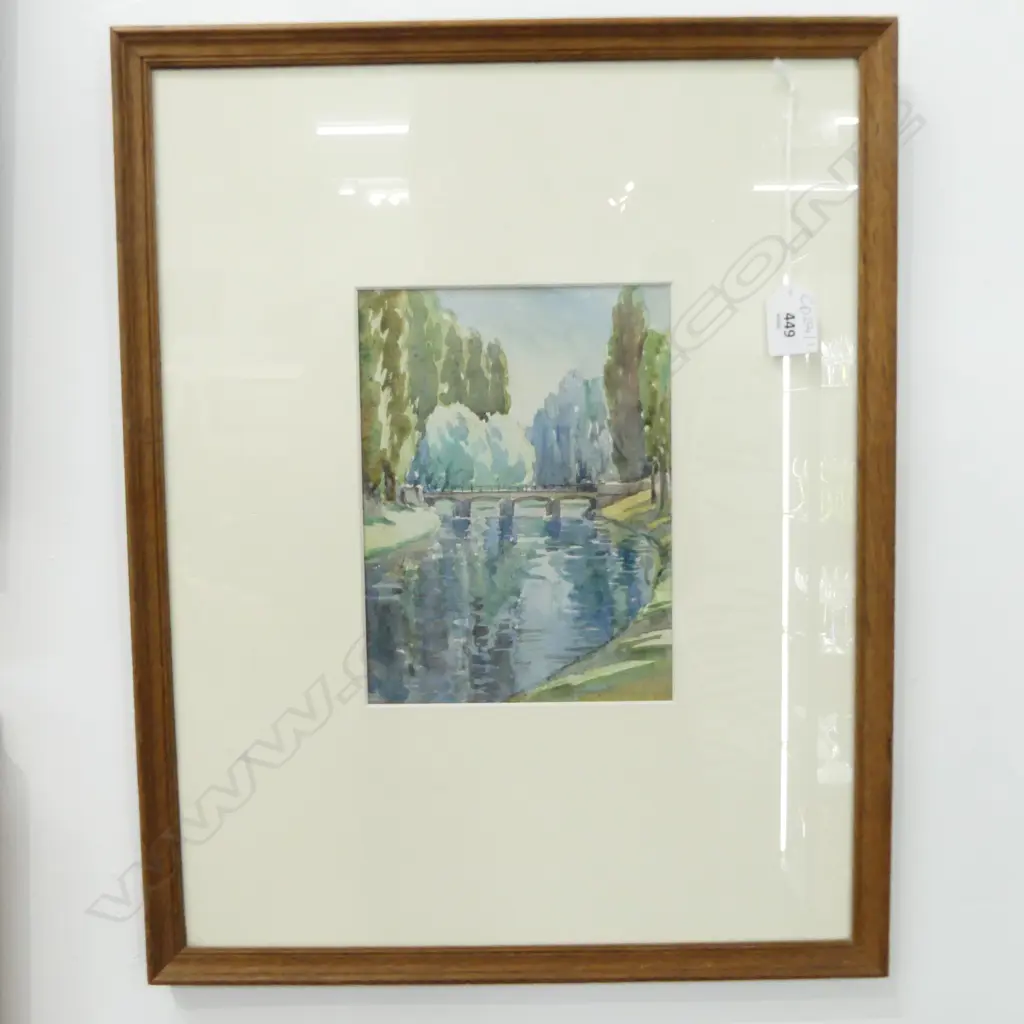 C. LAUGESEN (NZ 1900-87) BRIDGE WC, '36 215x160mm Image 1++
