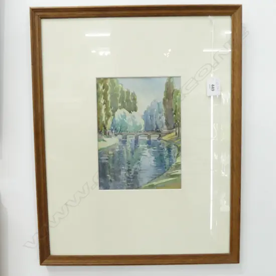 C. LAUGESEN (NZ 1900-87) BRIDGE WC, '36 215x160mm