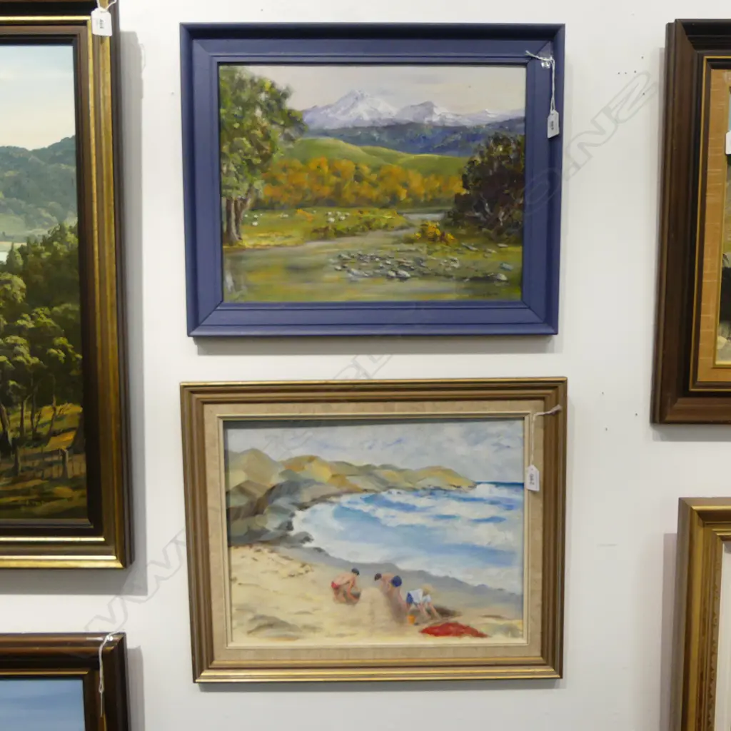 2 ORIGINAL WORKS; SYLVIA HENSEN OIL & PHYL SOUTHGATE OIL 340x445mm Image 1++
