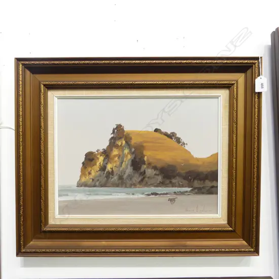 WAYNE SINCLAIR 'SUNDOWN, PA HILL' OIL ON BOARD, 285x395mm