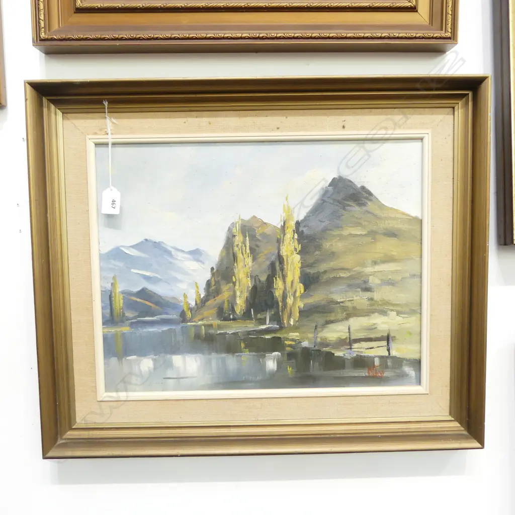 NICKI WATERS (HASTINGS), LAKE WANAKA, OIL ON BOARD, 340x445mm Image 1++