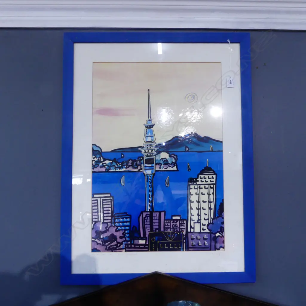 DIANE VASSEY, AUCKLAND CITY NEW ZEALAND, ACRYLIC?, SIGNED & DATED 2001, 580x400mm Image 1++
