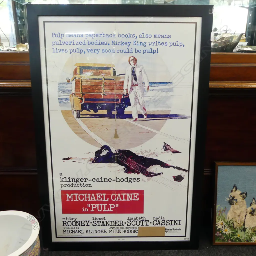 FILM POSTER 'MICHAEL CAINE IN PULP' 985x645mm Image 1++