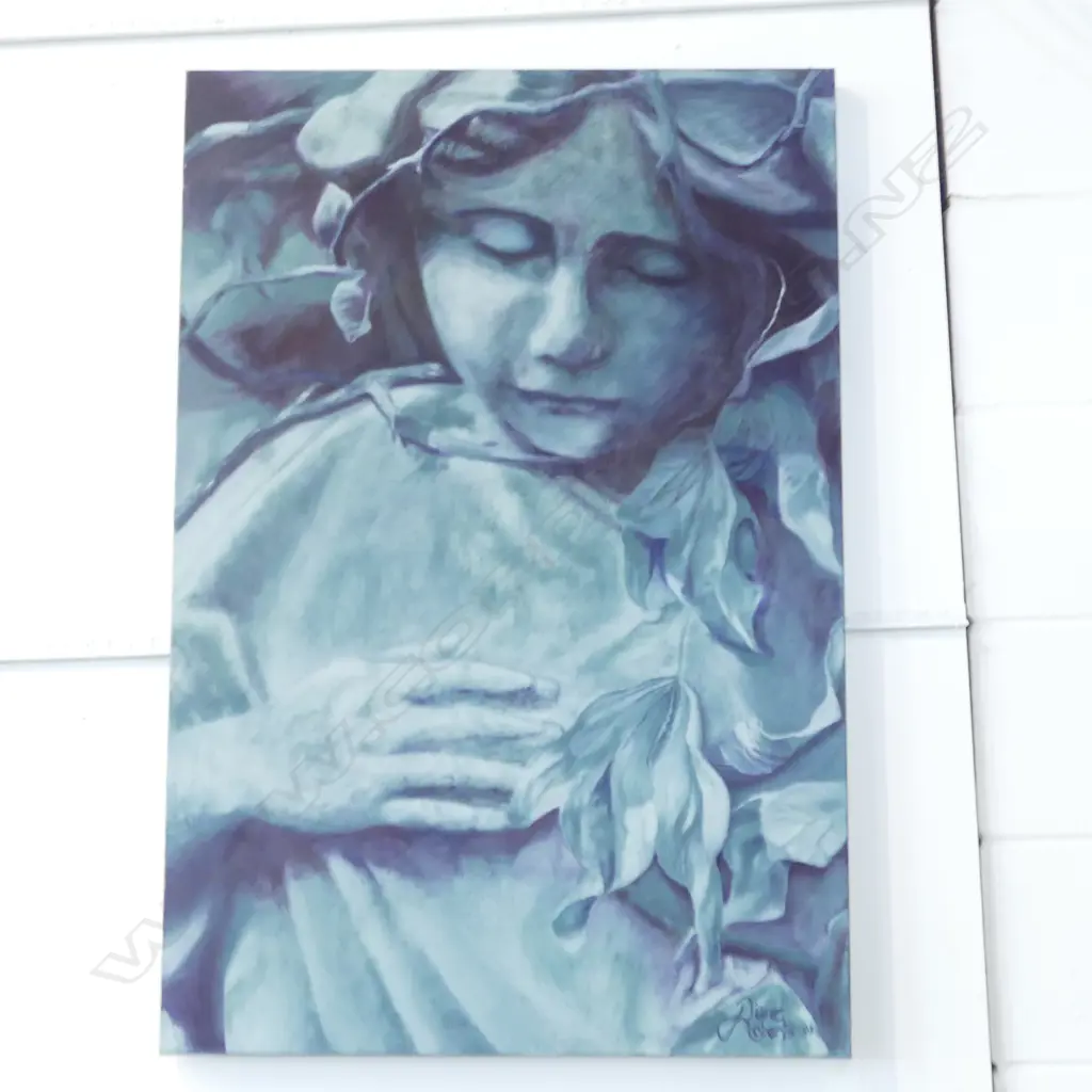 DIANNE ROBERTS 'STONE ANGEL' ACRYLIC ON CANVAS 910x610mm Image 1++
