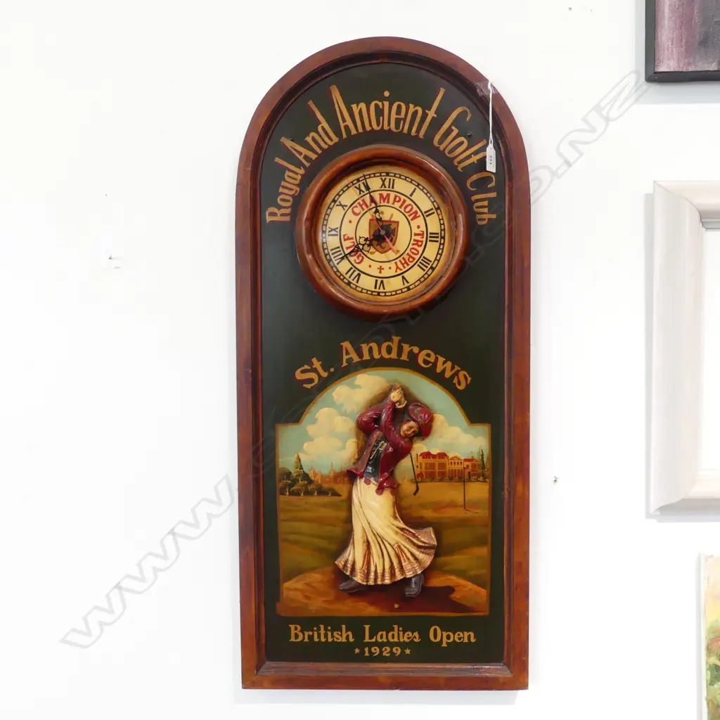 ST ANDREWS GOLF WALL CLOCK H900MM Image 1++