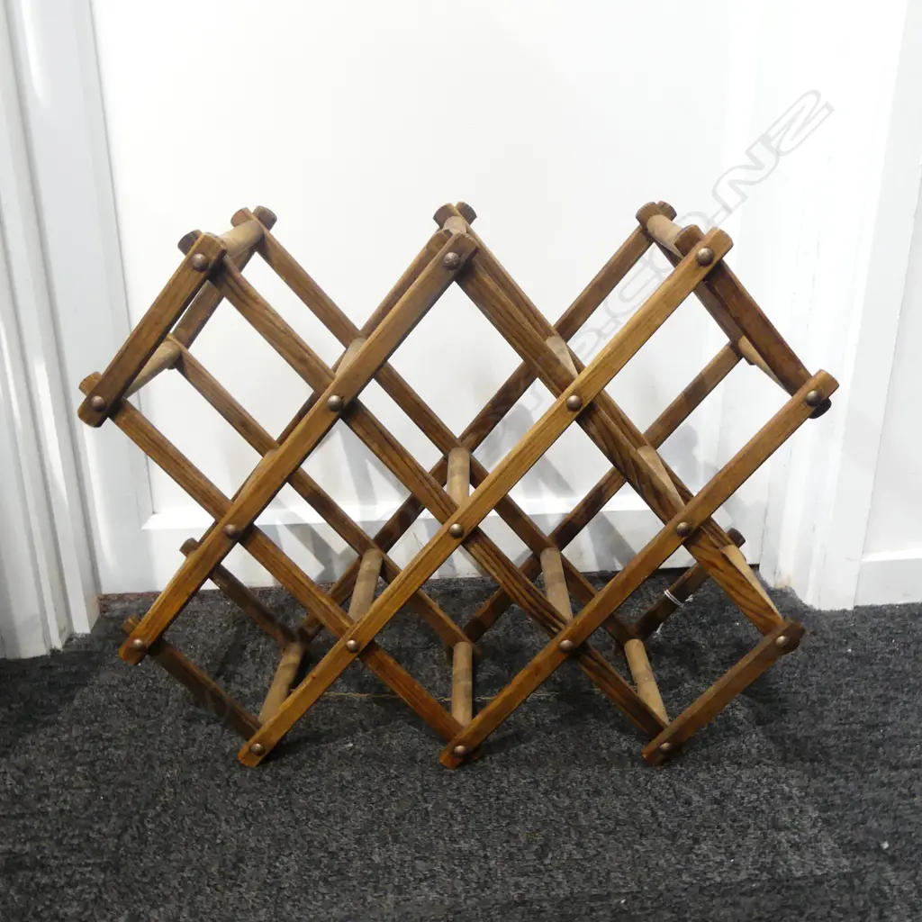 WOODEN FOLDING WINE RACK 510x165x410mm Image 1++