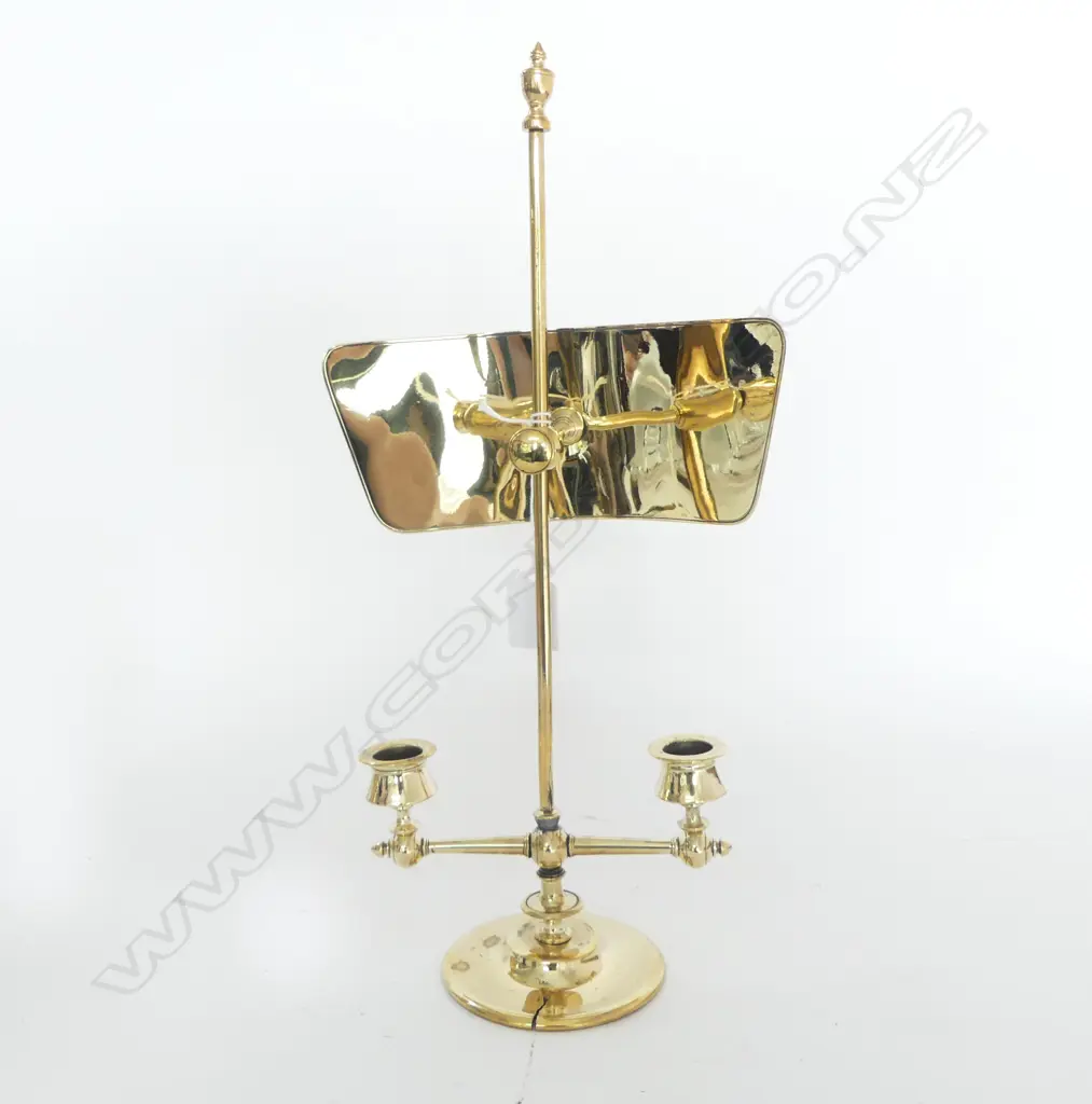VICT. TWIN CANDLE STAND WITH ADJUSTABLE REFLECTOR H.400mm Image 1++