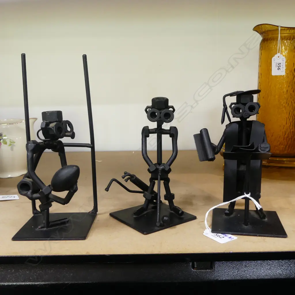 3 'NUTTERS COLLECTION' METAL SCULPTURES Image 1++