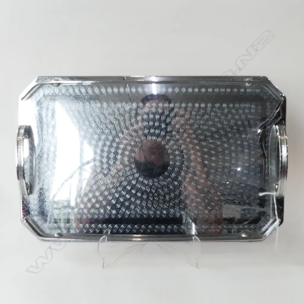 RANLEIGH CHROME TRAY 445x280x40mm Image 1++