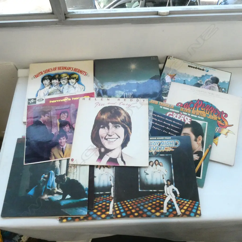 ASST. LP RECORDS; WOODSTOCK 3 RECORD SET, GREASE, SATURDAY NIGHT FEVER, etc Image 1++