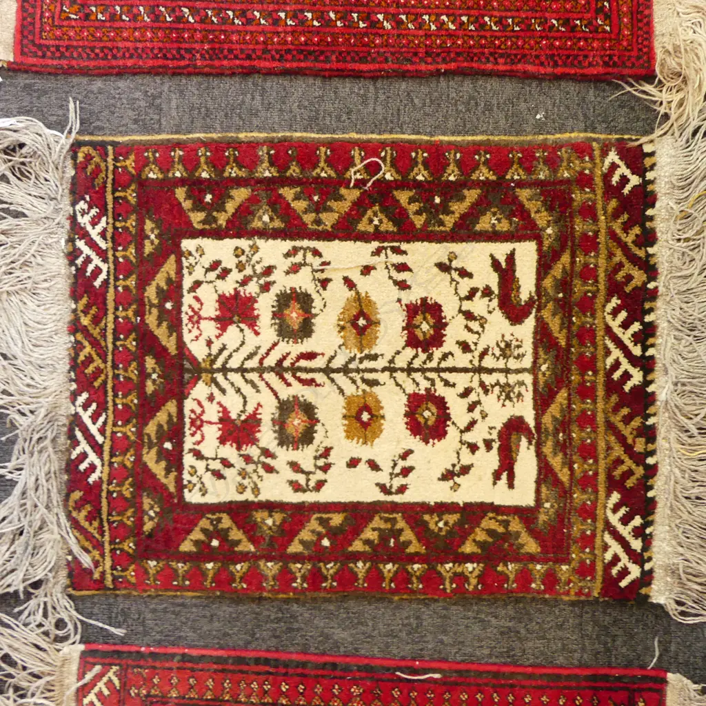 SMALL BALLUCHI ALL WOOL HAND KNOTTED RUG L700 W500MM Image 1++