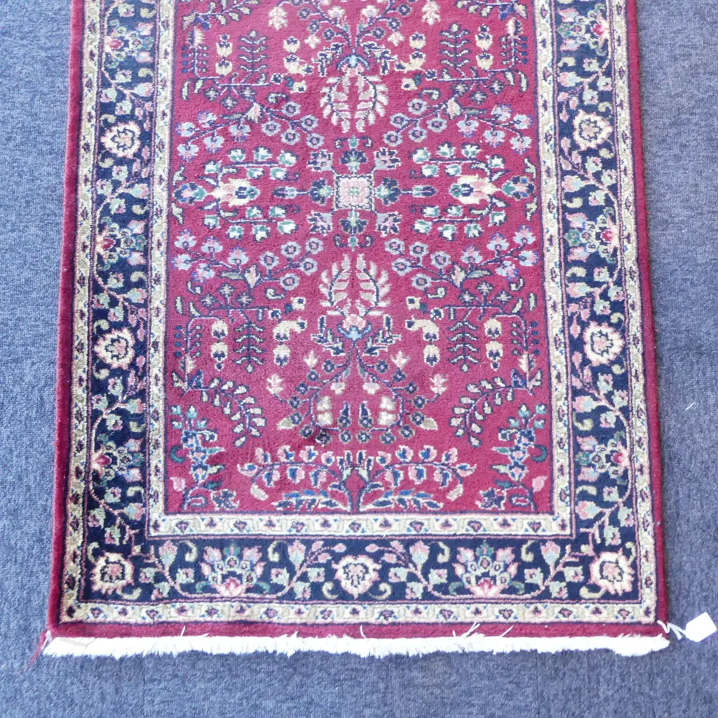 HAND KNOTTED WOOL PILE RUNNER 3000x780mm Image 1++