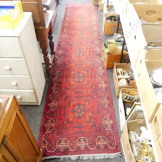 HAND KNOTTED ALL WOOL RUNNER 3900x780mm