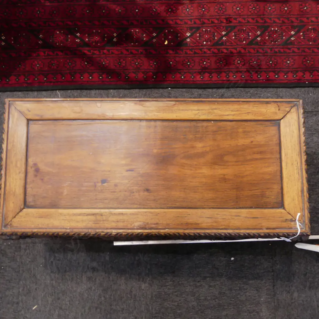 CHINESE CARVED ROSEWOOD COFFEE TABLE 880x400x420mm Image 1++