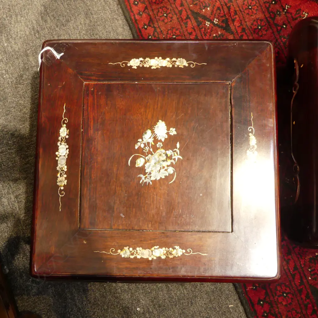PR ORIENTAL MoP INLAID SIDE TABLES 430x430x355mm Image 1++