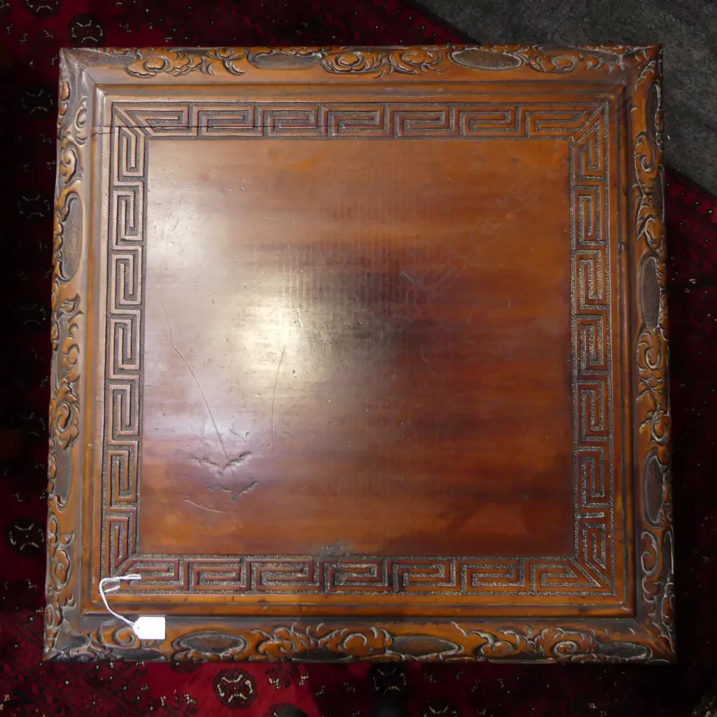 CHINESE CARVED ROSEWOOD TABLE 820x820x780mm Image 1++