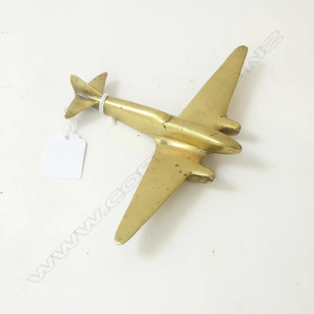 SOLID BRASS WWII FIGHTER PLANE W.180mm Image 1++