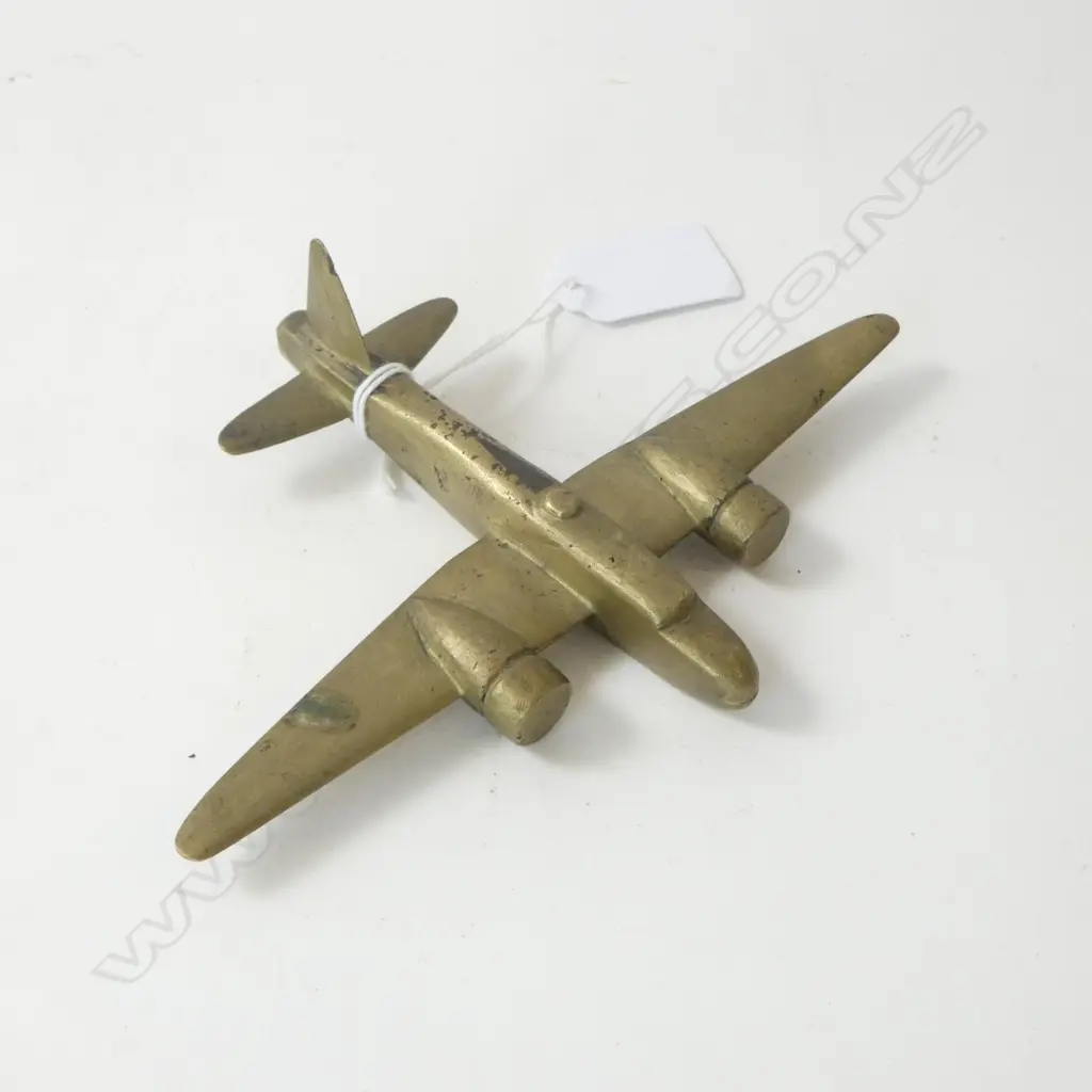 SOLID BRASS WWII PLANE W.165mm Image 1++
