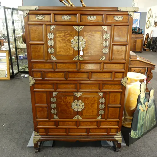 ORIENTAL (KOREAN?) 2 PART CHEST ON CHEST 1040x440x1540mm