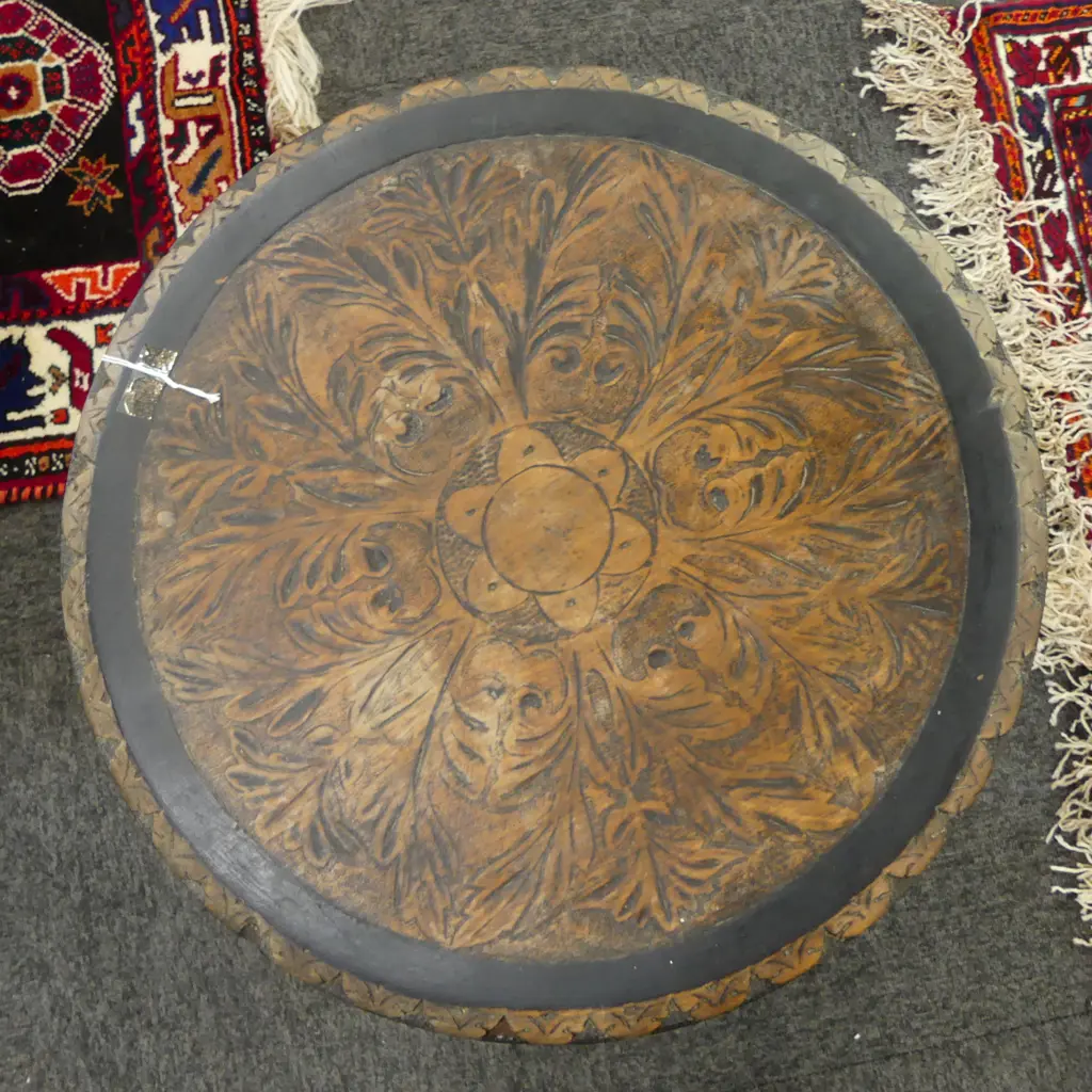 WOODEN SIDE TABLE H.480mm, 510mm dia Image 1++