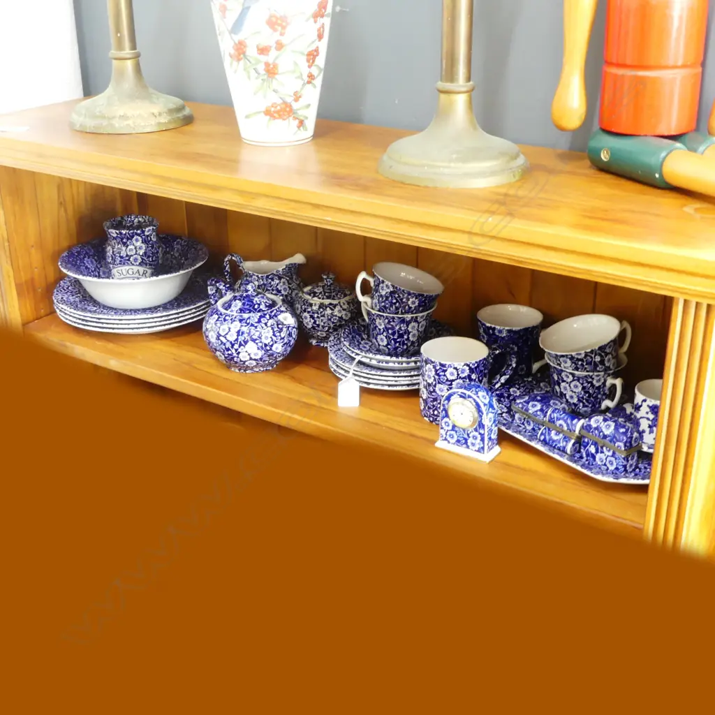 ASST CALICO 'BURLEIGH' TEA CHINA, CLOCK etc Image 1++
