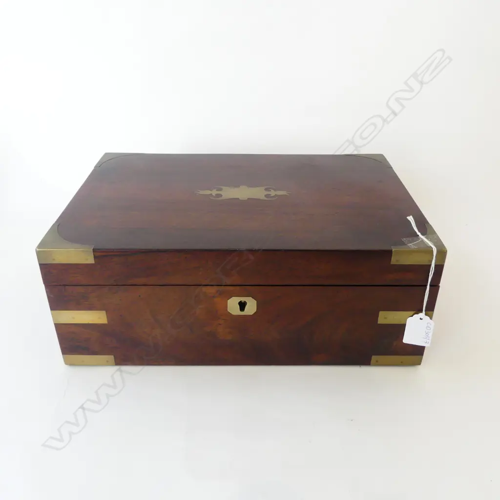 ANTIQUE MAHOGANY WRITING SLOPE W.355mm Image 1++